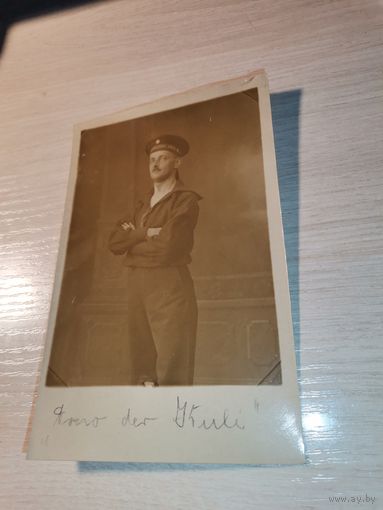 Военнослужащий в униформе Императорского Германского флота, времён ПВМ, размер 14*9 см.