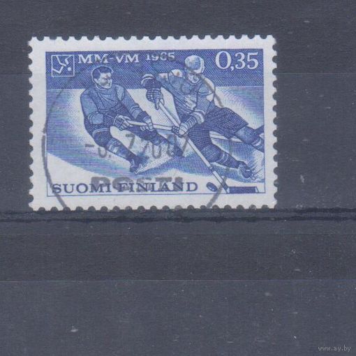 [479] Финляндия 1965. Спорт.Хоккей. Одиночный выпуск. Гашеная марка.