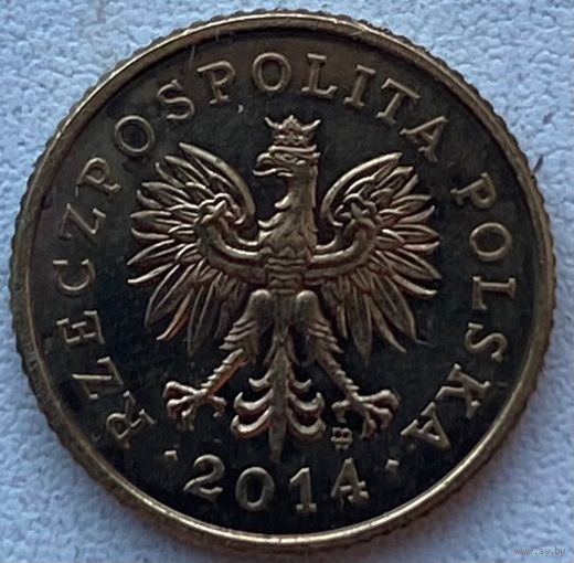 Польша 1 грош 2014 г. Старый тип