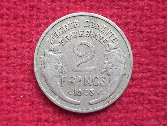 Франция 2 Франка 1948 г. Ал-3