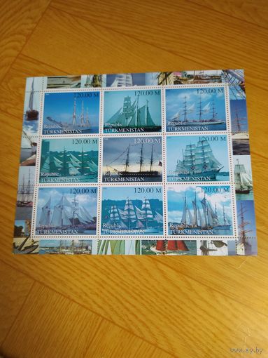Туркменистан малый лист 2000г. Флот