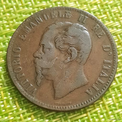 Италия. 10 чентезимо. 1866 г