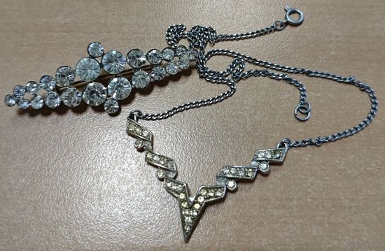 Брошь и колье Чехия времен СССР