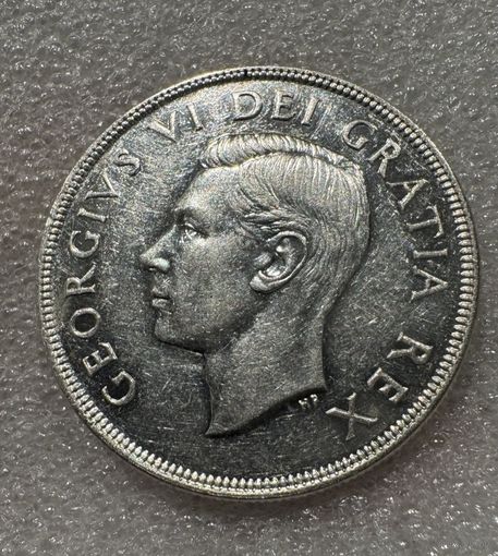 С рубля без мц! Доллар 1949 Канада присоединение Ньюфаундленда серебро