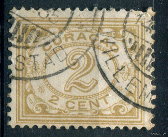 Нидерландские колонии - Кюрасао - 1915г. - цифры, 2 с - 1 марка - гашёная [Mi 51]. #3-WB-77-A-1