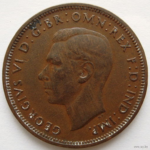 Великобритания 1/2 пенни 1942 Георг VI Корабль (1)