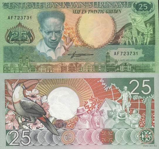 Суринам 25 Гульденов 1988 UNC П1-433