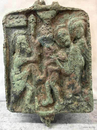 Икона-Энколпий Богоявление Рождество Христово XV век. Распродажа коллекции!!!