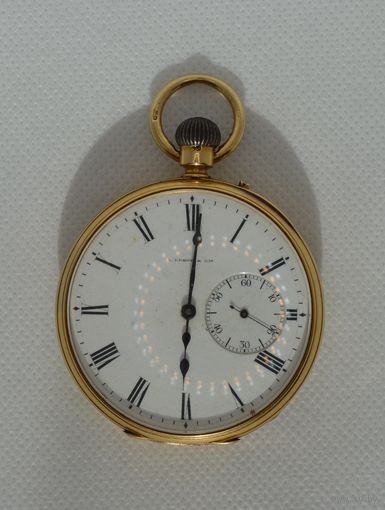 Часы карманные L.Leroy & GIE в золотом (18К) корпусе. Редкость!