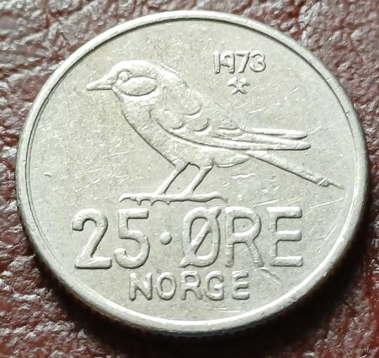 Норвегия 25 эре, 1973    ( 1-3-7 )