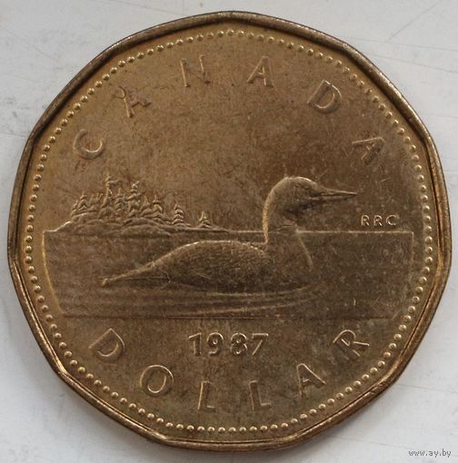 Канада 1 доллар 1987 год. А-2