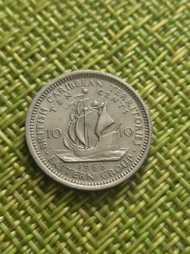Британские Карибские территории 10 центов 1965 г.