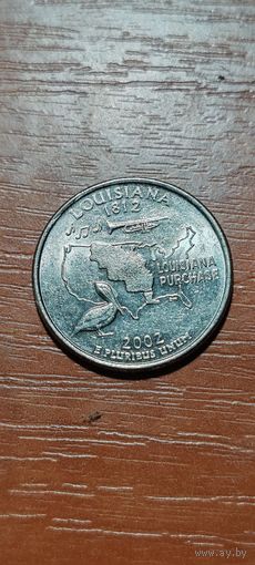 США Штаты и территории 25 центов (квотер) Луизиана 2002