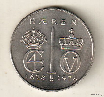 Норвегия 5 крона 1978 350 лет норвежской армии