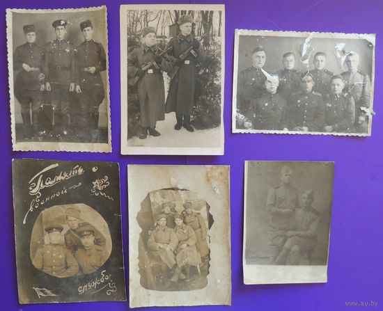 Фото "Советская армия", 1940-е гг., 6 шт.