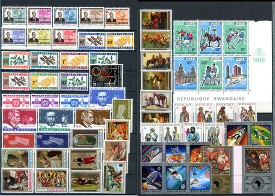 Руанда - 1962-1970г. - полные серии - 65+ марок - MNH. #O-W-60-G-1