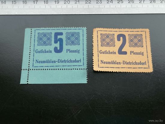 Германия-нотгельд 2.5 пфеннингов 1921 Ноймюлен-Дитрихсдорф