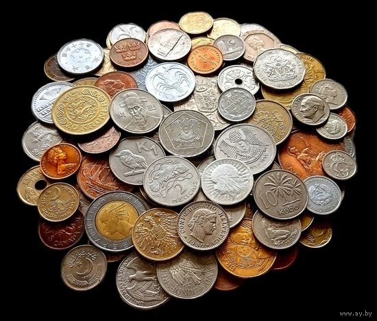БЕЗ ПОВТОРОВ !!! 101 МОНЕТА МИРА С СЕРЕБРОМ СОСТОЯНИЕМ XF - UNC