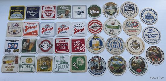 Пивные подставки ГДР, Австрия 80-90 гг.