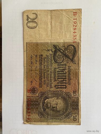 Германия, 20 марок (1924) 1929 год.
