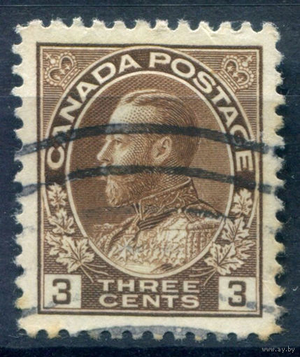 Британские колонии - Канада - 1911/18г. - король Георг V, 3 с - 1 марка - гашёная [Mi 94 A]. #3-WB-82-A-1