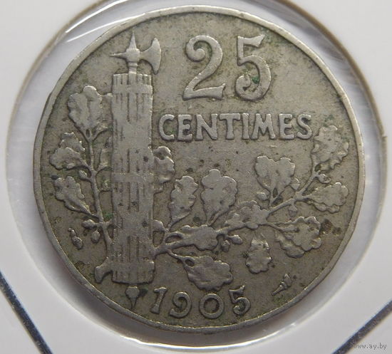 Франция 25 сантимов 1905 г