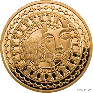 Знаки зодиака.2011 год. Телец. Футляр и сертификат