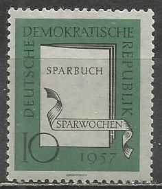 ГДР. Неделя экономии. Сберкнижка. 1957г. Mi#598.