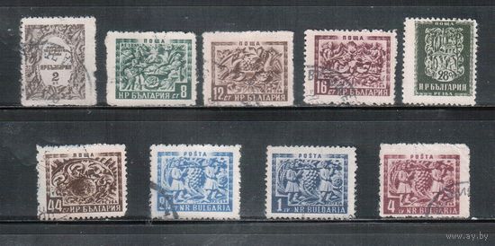 Болгария-1952, (Мих.835-843) , гаш.  , Стандарт, Искусство (полная серия)