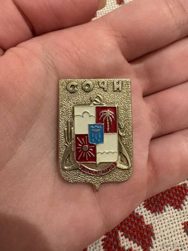 Сочи ЗНАЧОК С РУБЛЯ