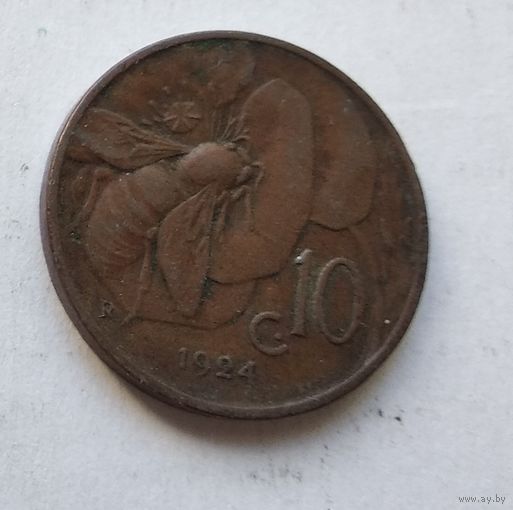 Италия 10 чентезимо, 1924 1-2-28