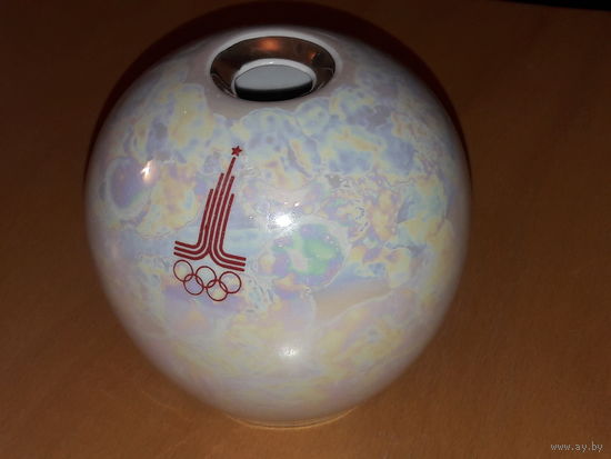 Ваза, вазочка фарфоровая "Олимпиада-80" Минск. МФЗ. Отличная