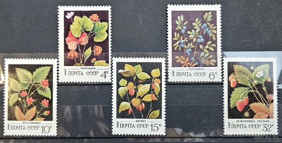 1982. СССР. Ягоды. Полная серия из 5 чистых марок
