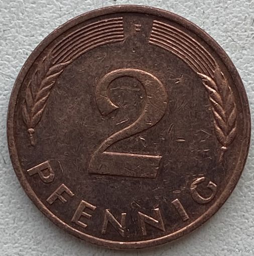 Германия 2 пфеннига 1982 г. F