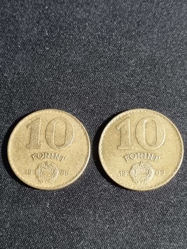 ВЕНГРИЯ 10 форинтов 1983 и 1986