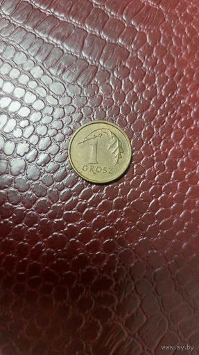 Монета 1 грош 1995г. Польша.