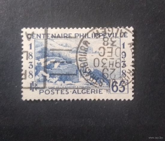 Франция \1514\Французский АЛЖИР 1938 PHILIPPEVILLE. Античные руины. ШТЕМПЕЛЬ.