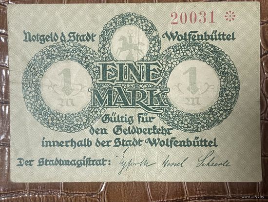 Нодгельд 1 марка 1918 год. Вольфенбюттель. Веймарская республика