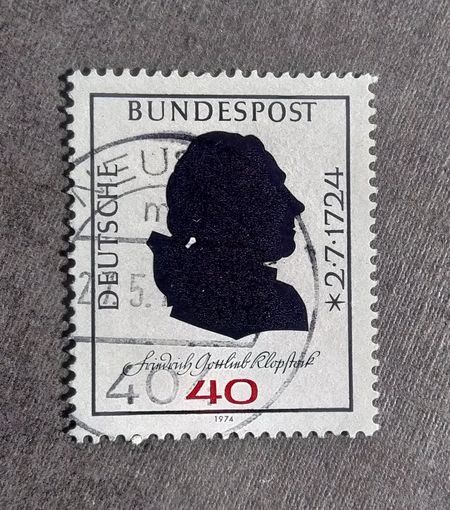 Марка 1974 год Германия 250 лет со дня рождения Фридриха Готлиба