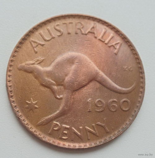 Австралия 1 пенни 1960 год кенгуру королева Елизавета II