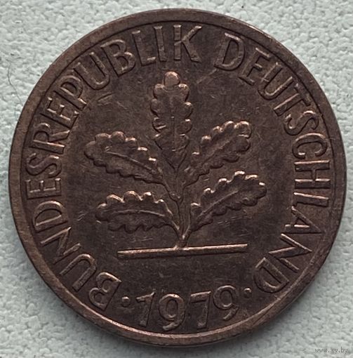 Германия 1 пфенниг 1979 г. J. Цена за 1 шт.