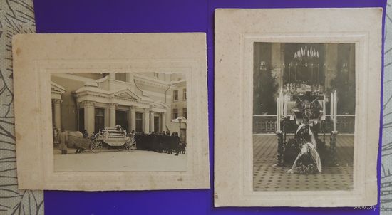 Фото "Похороны паненки", Зап.Бел., 17*12 см, 1925 г., 2 шт.