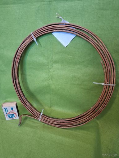 Провод обмоточный с двойной стекловолокнистой изоляцией ПСДКТ прямоугольный шинка 2,5х8 мм (СССР)