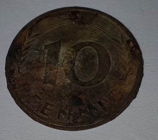 ФРГ 10 пфеннигов 1991