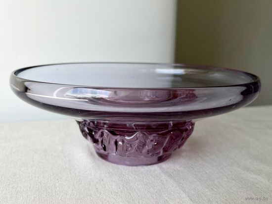 Ваза для фруктов блюдо 8х22см цветное стекло