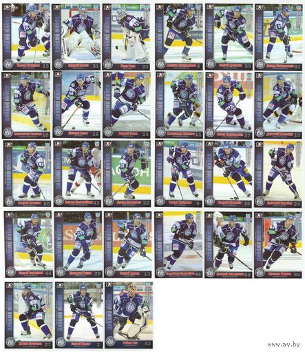 "Динамо" Минск / Полный сет 27шт. карточек/ в сете Эш и Шелег /  Коллекция "SeReal Карточки КХЛ 2010-2011".