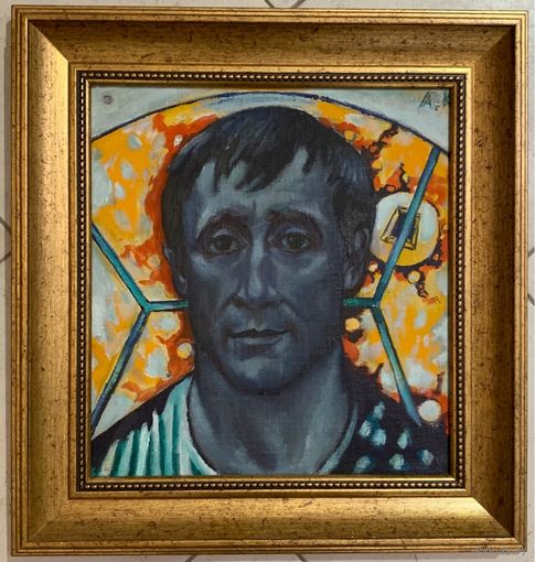 Кищенко А.М. Портрет. ДВП, масло. Размер с рамой 45х47,5 см