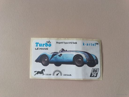 Наклейка Turbo Le Mans Турбо Ле-Ман  номер 6