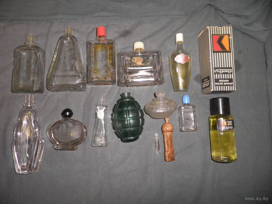 Парфюм и бутылочки из под него времён СССР.С рубля.