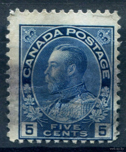 Британские колонии - Канада - 1911/18г. - король Георг V, 5 с - 1 марка - гашёная [Mi 95 A]. #3-WB-82-A-1
